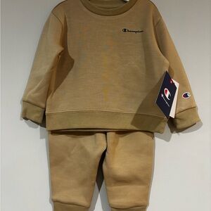 Champion Beige Sweatshirt and Joggers Set